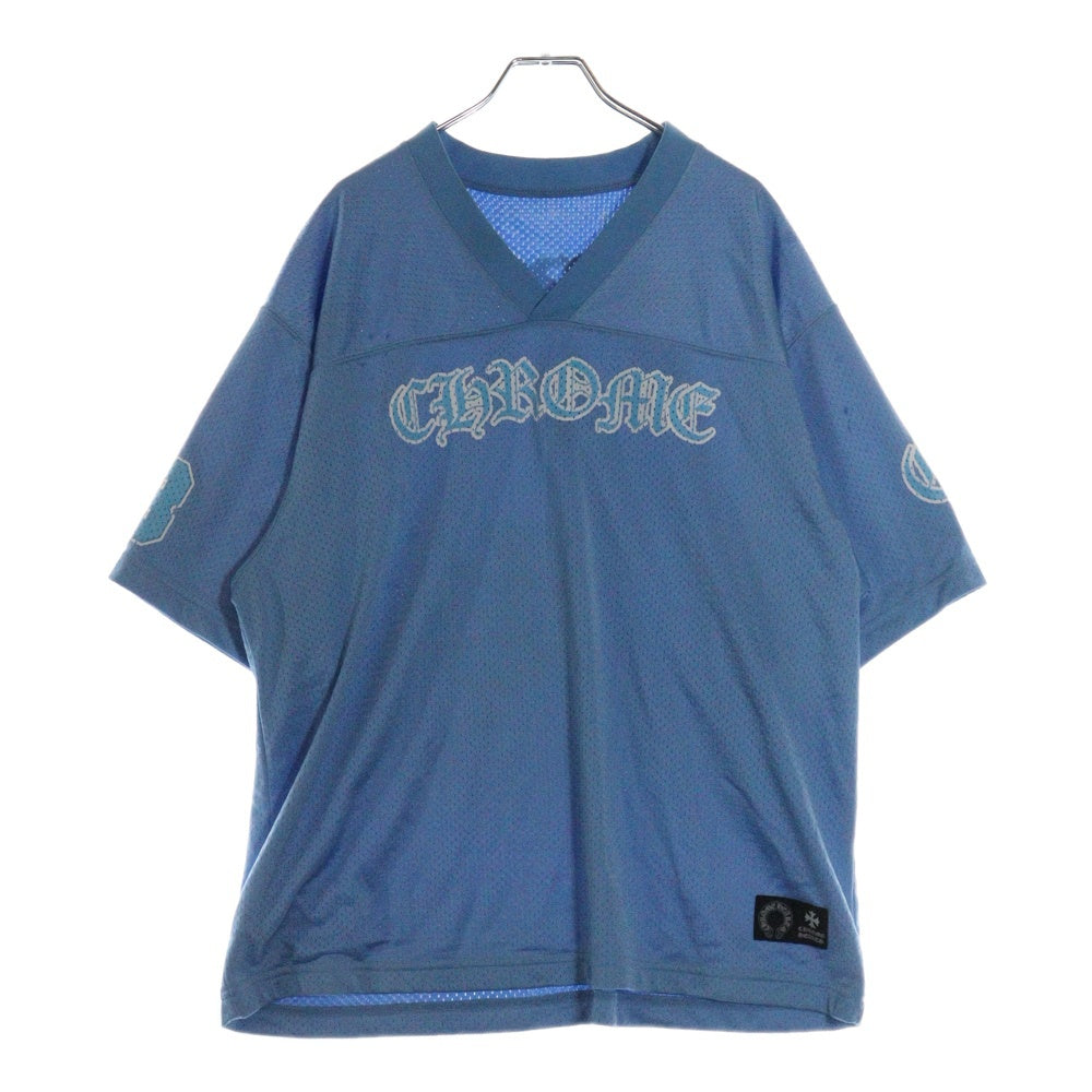 CHROME HEARTS(クロムハーツ) MESH WARM UP JERSEY TEE CHプリントメッシュ半袖Tシャツ ブルー