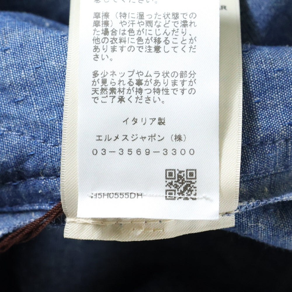 HERMES(エルメス) 25AW Candy Libris H5H0555DH3R キャンディーリブリス シェーヌ柄ワンピース ネイビー レディース