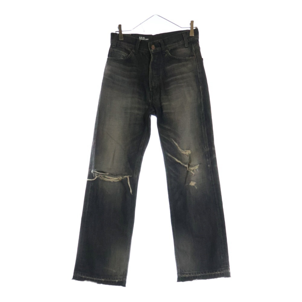 CELINE(セリーヌ) 24SS Wesley Jeans Destroyed Denim Pants 2N850247Y.06CK ウェスリージーンズ ブラックデストロイデニムパンツ グレー