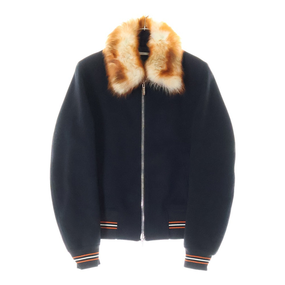 DIOR(ディオール) カシミヤ混 ジップアップ ファージャケット ブルゾン ブラック 733C467C3183