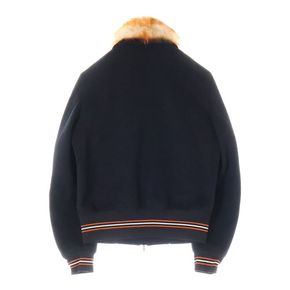DIOR(ディオール) カシミヤ混 ジップアップ ファージャケット ブルゾン ブラック 733C467C3183