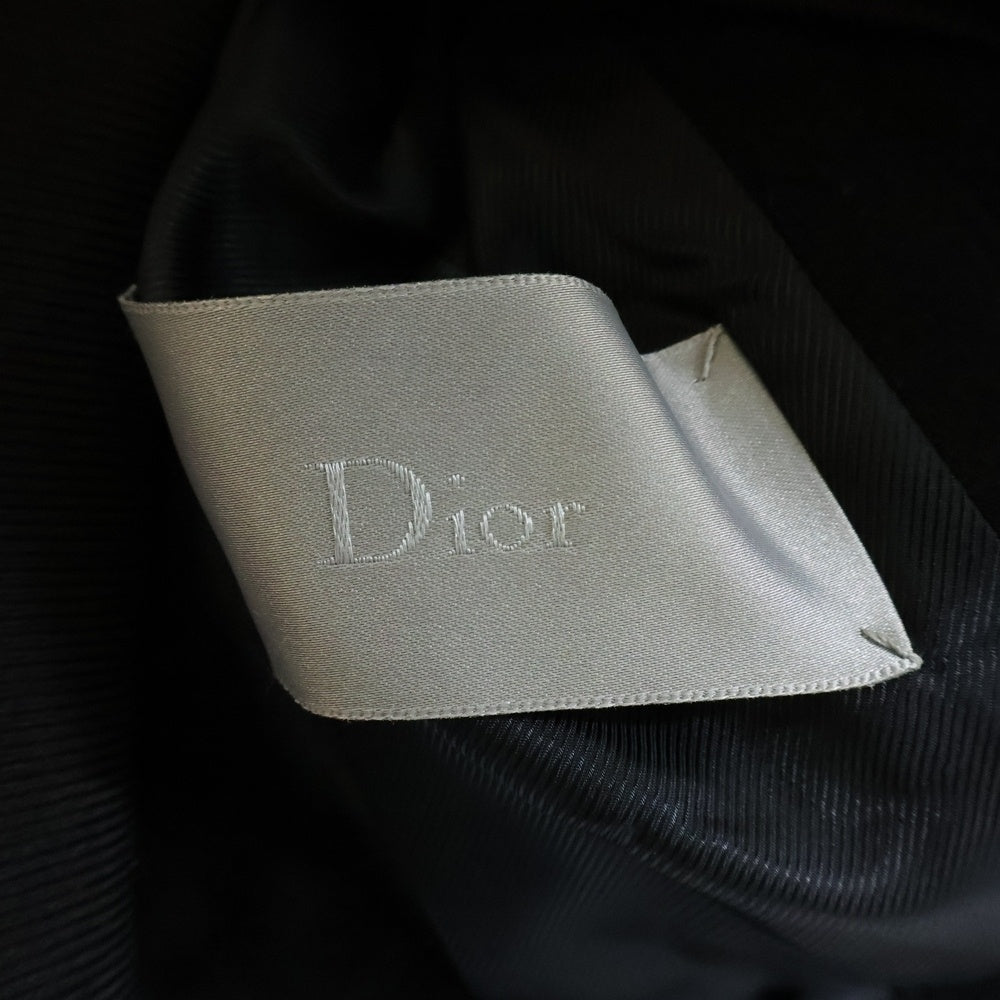 DIOR(ディオール) カシミヤ混 ジップアップ ファージャケット ブルゾン ブラック 733C467C3183