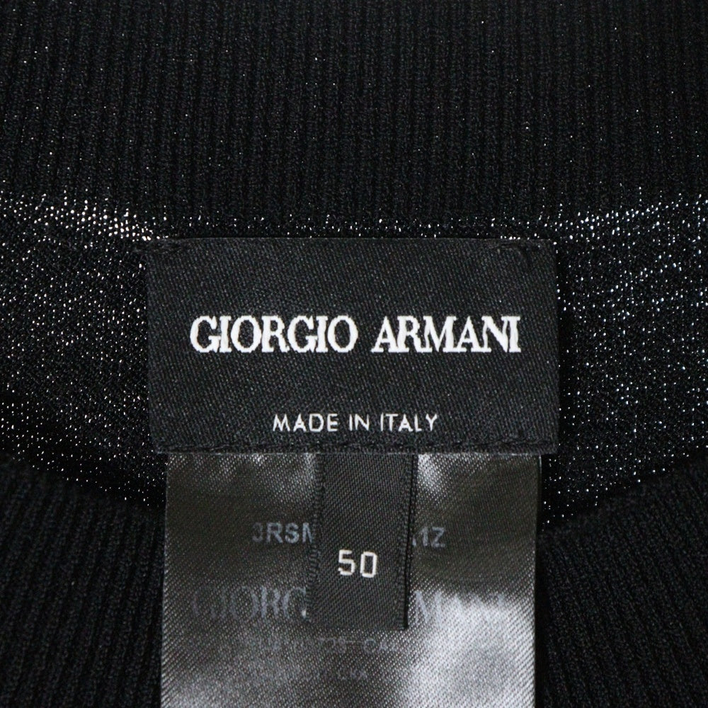 GIORGIO ARMANI(ジョルジオアルマーニ) ロゴディテール クルーネック ニットセーター ブラック 3RSMA1SMA1Z
