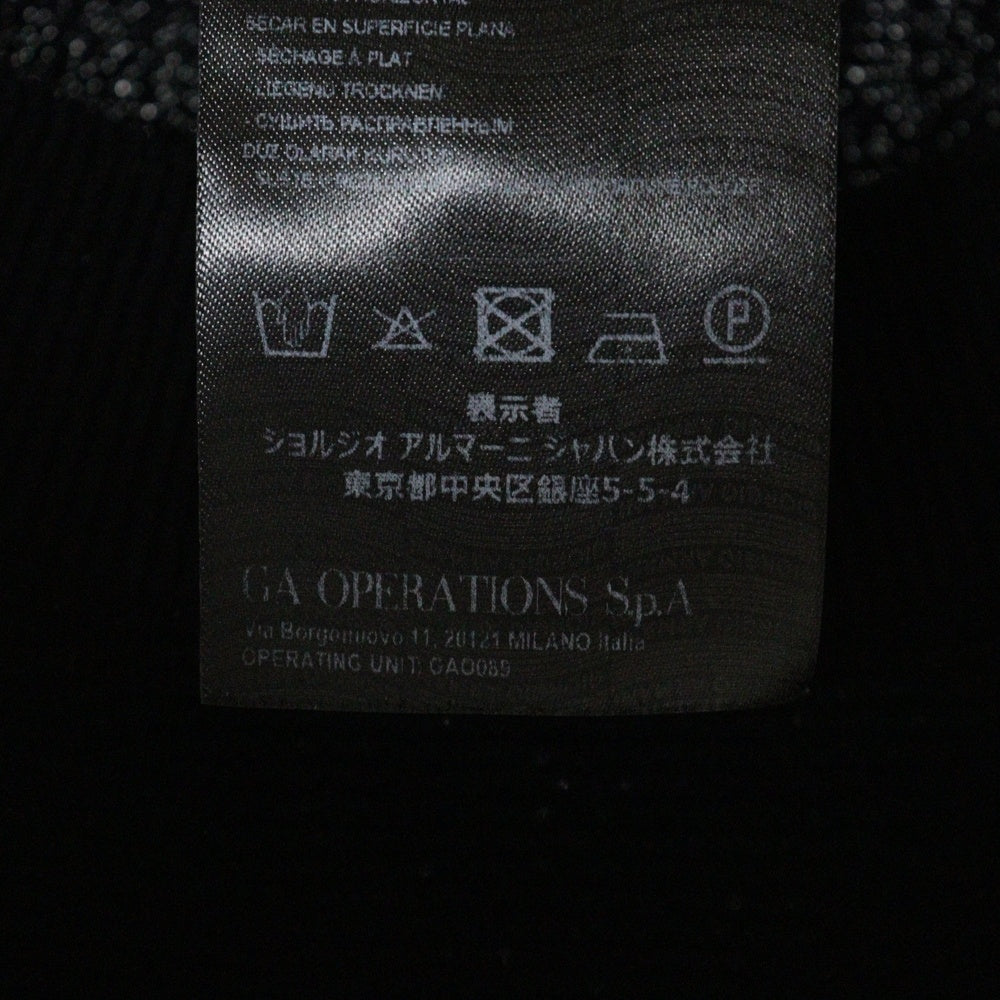 GIORGIO ARMANI(ジョルジオアルマーニ) ロゴディテール クルーネック ニットセーター ブラック 3RSMA1SMA1Z