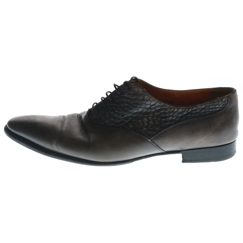 Santoni(サントーニ) プレーントゥ レースアップ ドレスシューズ グレー 16039
