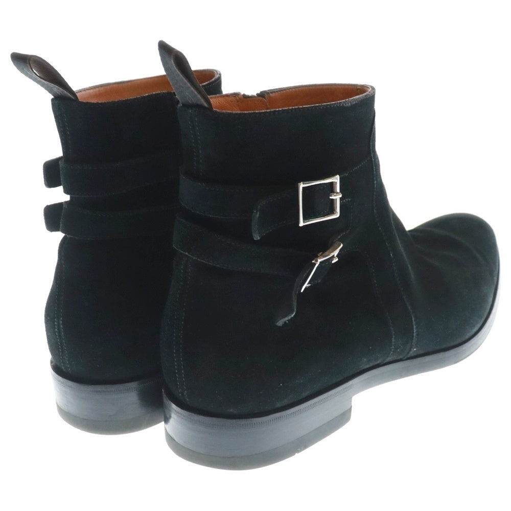 Santoni(サントーニ) スエード レザー ベルトブーツ ブラック 17712