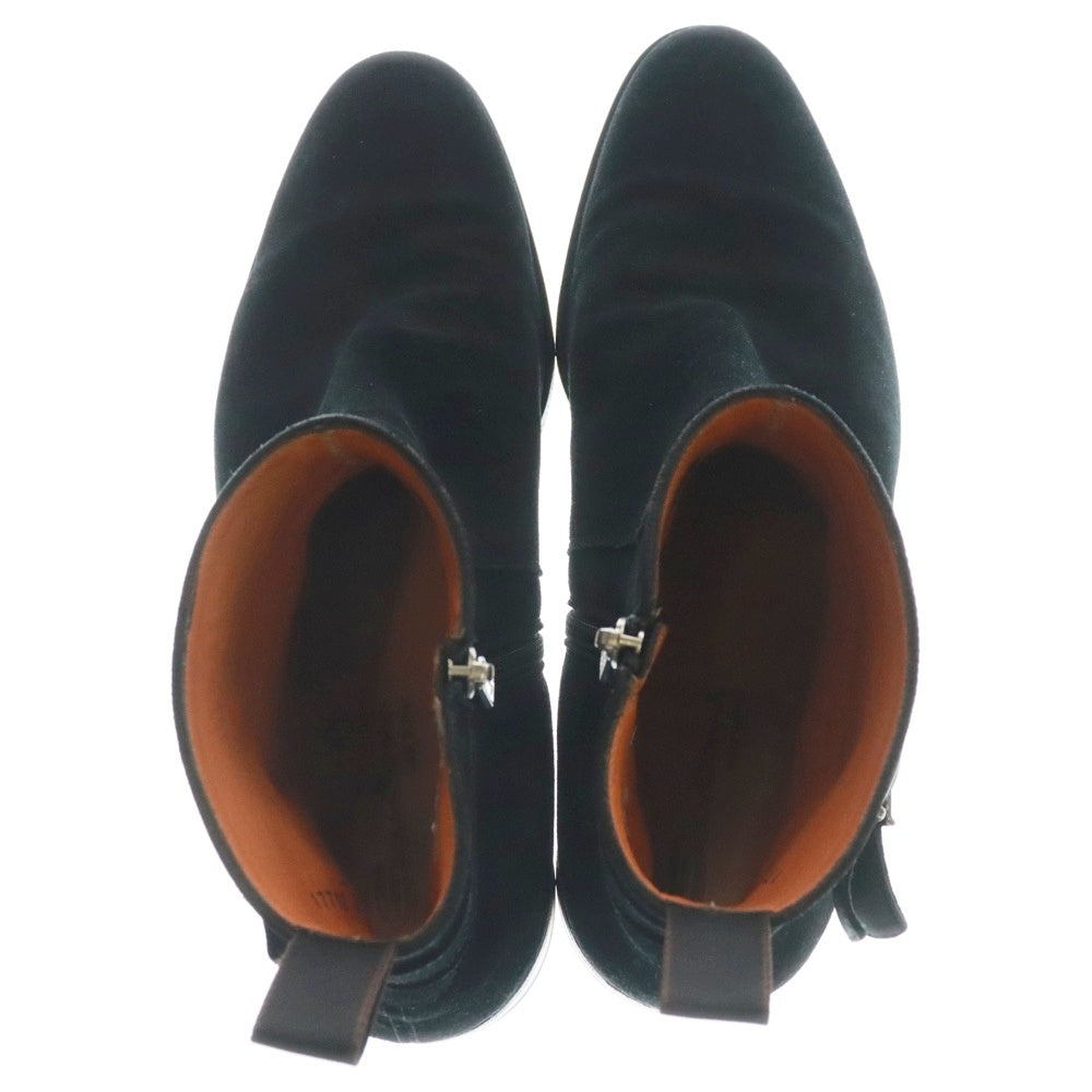 Santoni(サントーニ) スエード レザー ベルトブーツ ブラック 17712