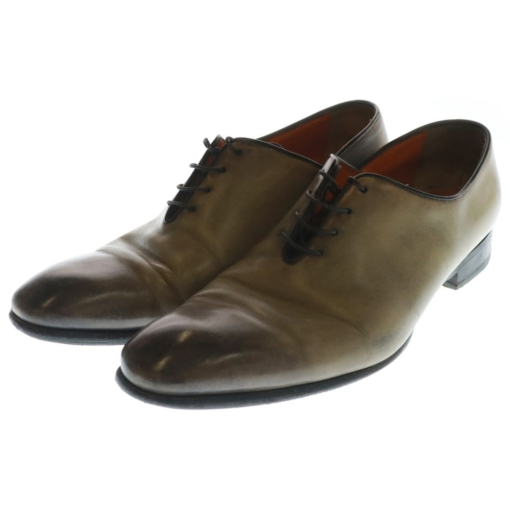 Santoni(サントーニ) プレーントゥ レースアップ レザー ドレスシューズ ベージュ 14774