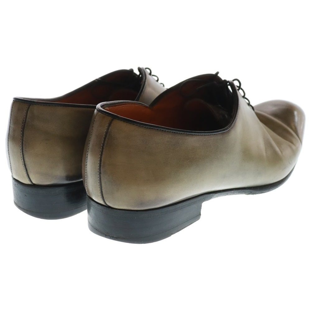 Santoni(サントーニ) プレーントゥ レースアップ レザー ドレスシューズ ベージュ 14774