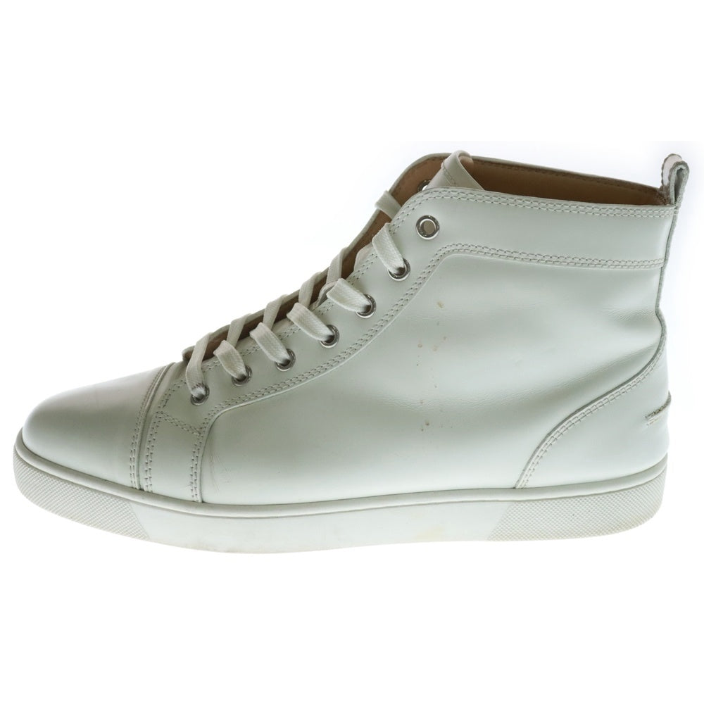 CHRISTIAN LOUBOUTIN(クリスチャンルブタン) レースアップ レザー ハイカットスニーカー ホワイト