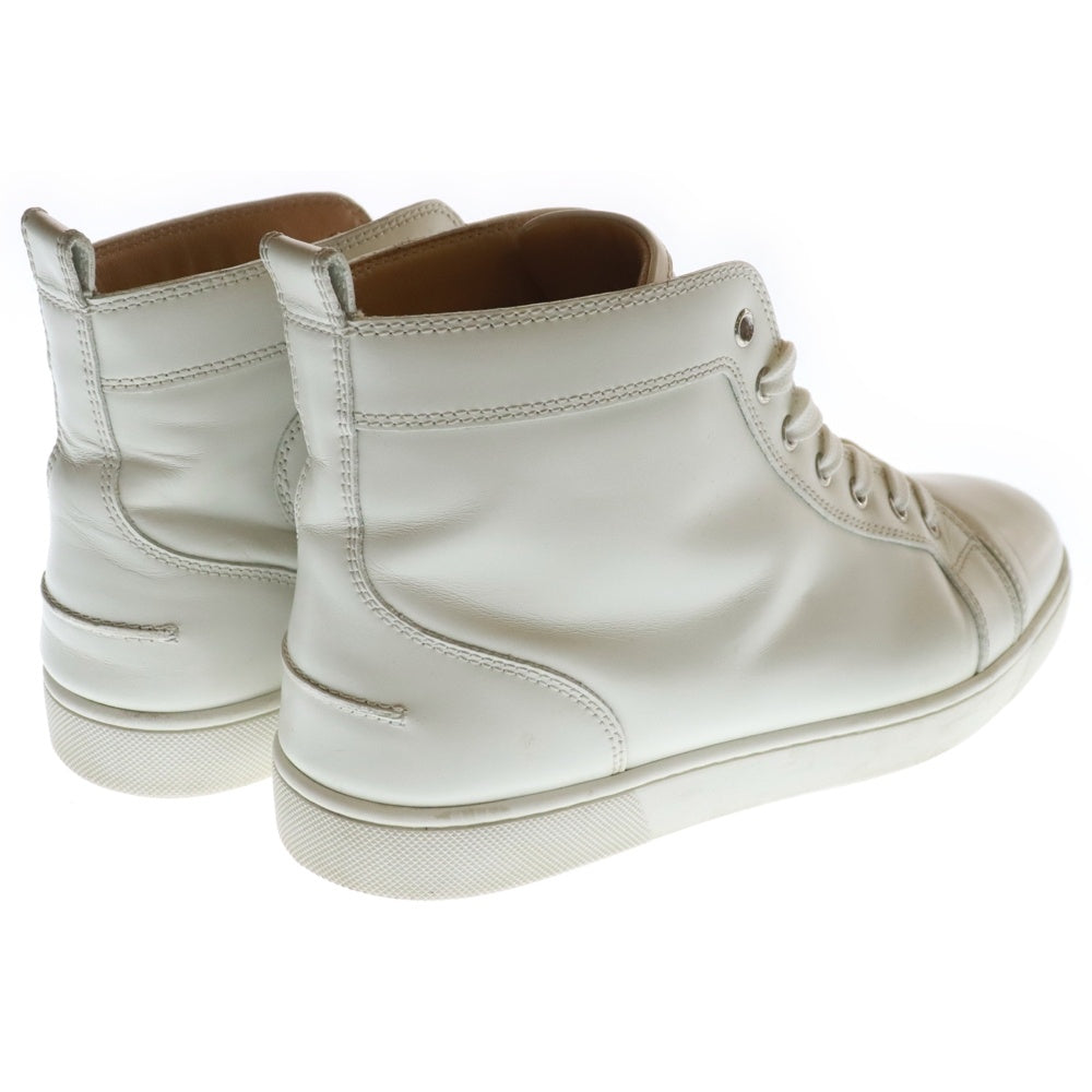 CHRISTIAN LOUBOUTIN(クリスチャンルブタン) レースアップ レザー ハイカットスニーカー ホワイト