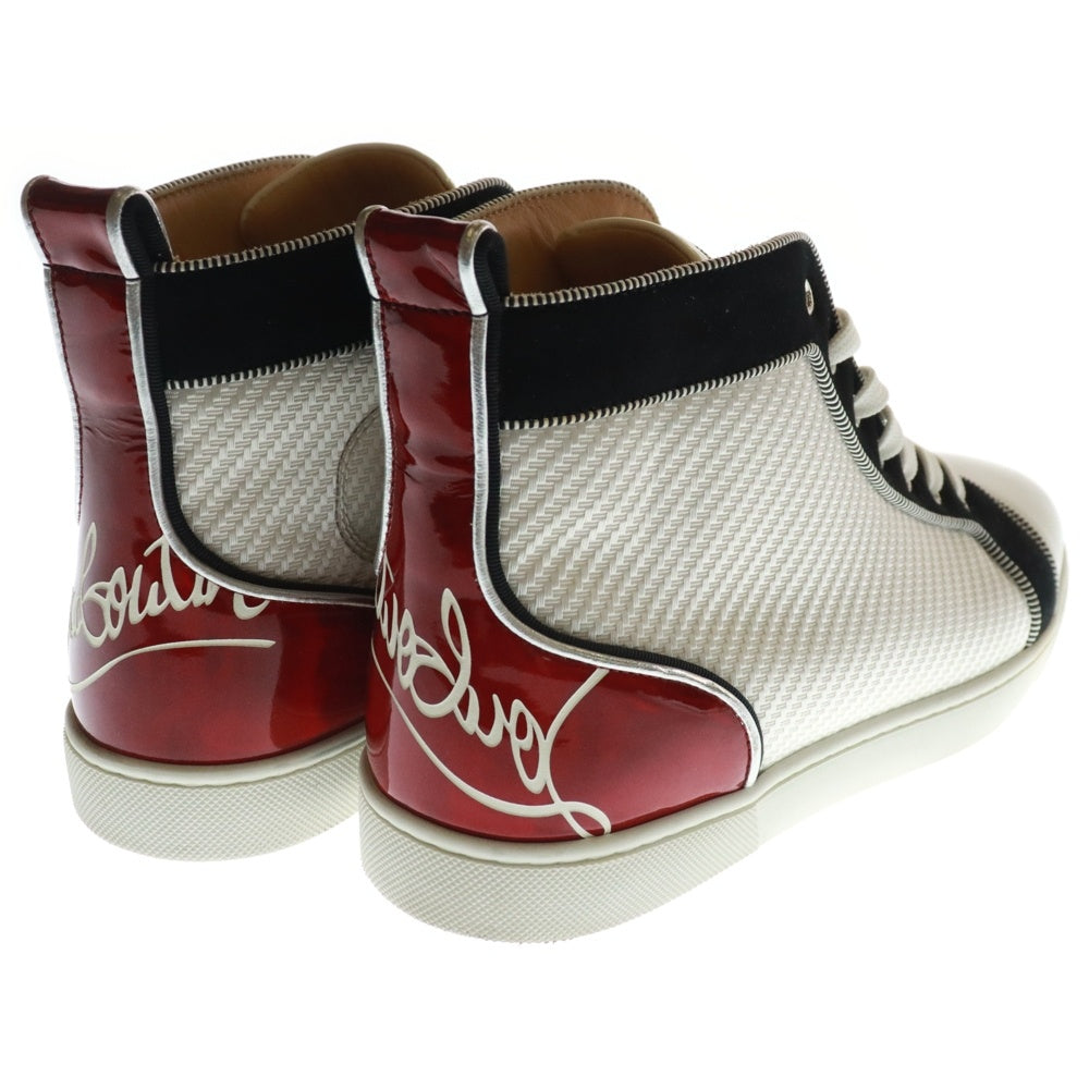 CHRISTIAN LOUBOUTIN(クリスチャンルブタン) FUN LOUIS FLAT レースアップ ハイカットスニーカー ブラック/ホワイト