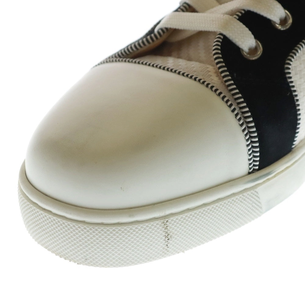CHRISTIAN LOUBOUTIN(クリスチャンルブタン) FUN LOUIS FLAT レースアップ ハイカットスニーカー ブラック/ホワイト