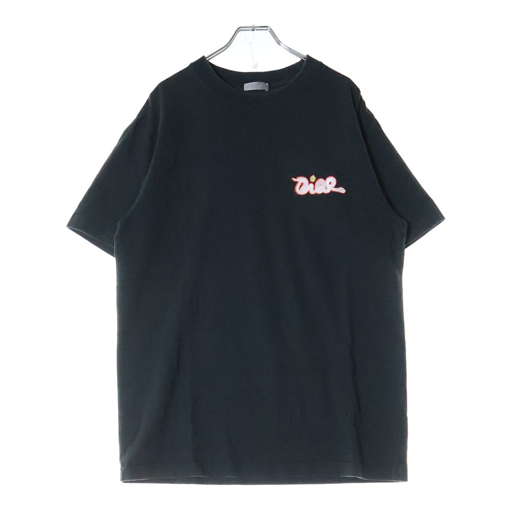 DIOR(ディオール) ×KAWS カウズ ロゴ刺繍半袖Tシャツ 513J696F0554 ブラック