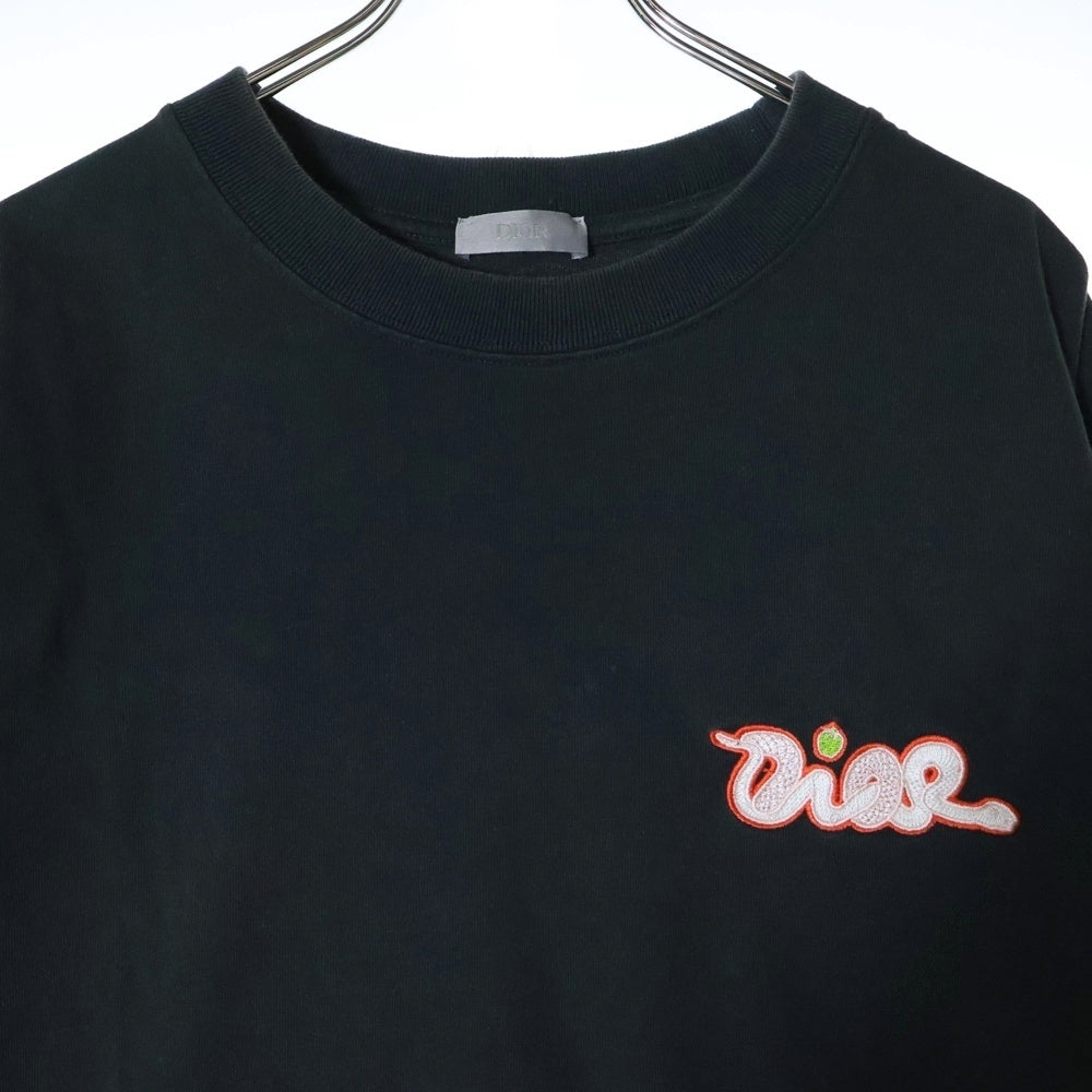 DIOR(ディオール) ×KAWS カウズ ロゴ刺繍半袖Tシャツ 513J696F0554 ブラック