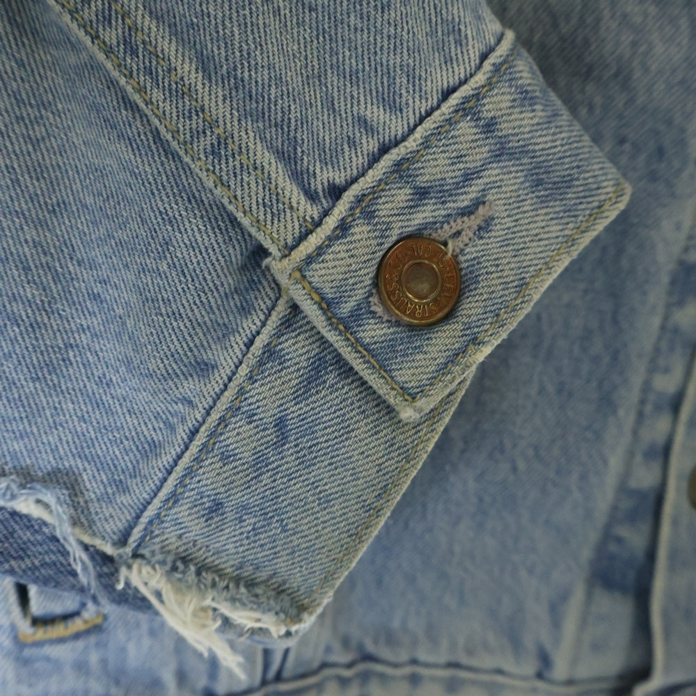 VETEMENTS(ヴェトモン) 18AW ×LEVIS Tribal Sticker Oversize Denim Jacket WAH19JA111 ×リーバイス トライバルステッカー 再構築オーバーサイズデニムジャケット インディゴ