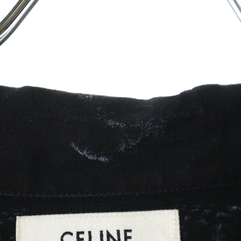 CELINE(セリーヌ) 21SS Loose Bowling Shirt 2C516852C ビスコースルーズボーリング半袖シャツ ブラック