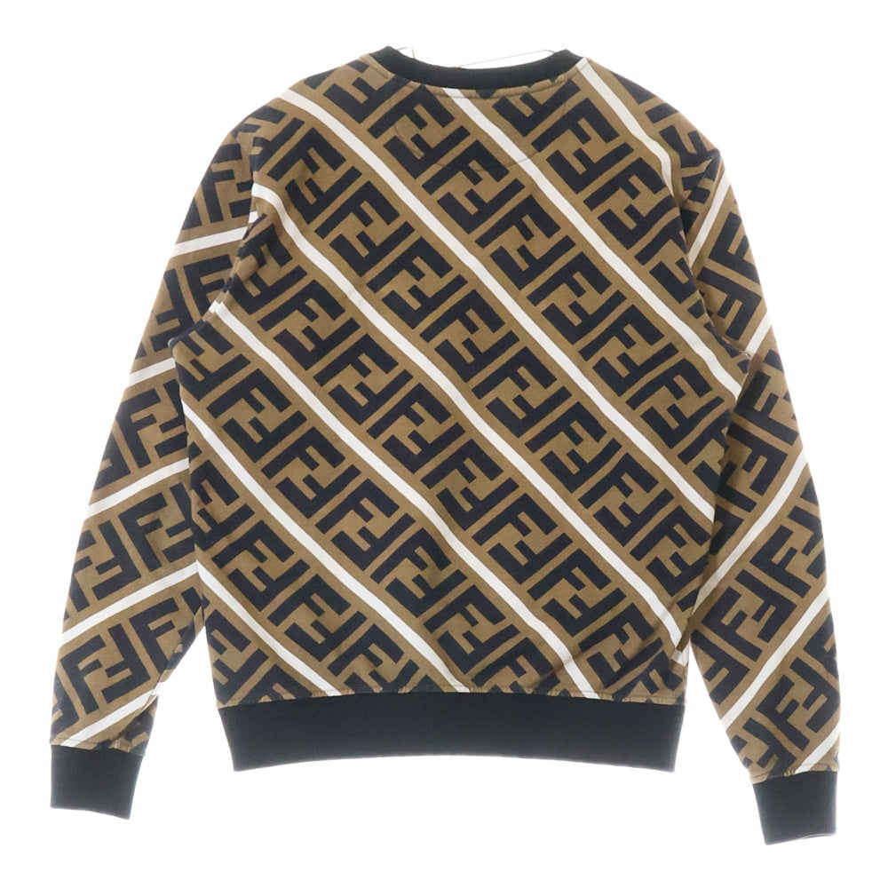 FENDI(フェンディ) 20AW ズッカ柄 FFロゴスウェットトレーナー FY0944 A7A9 ブラウン