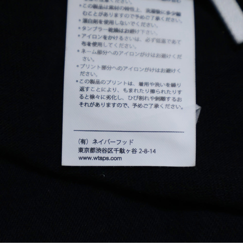 WTAPS(ダブルタップス) 25SS CONTAINING TEE バックロゴ Tシャツ ブラック