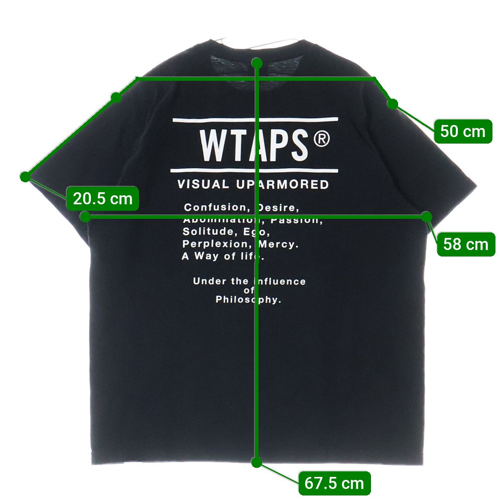 WTAPS(ダブルタップス) 25SS CONTAINING TEE バックロゴ Tシャツ ブラック