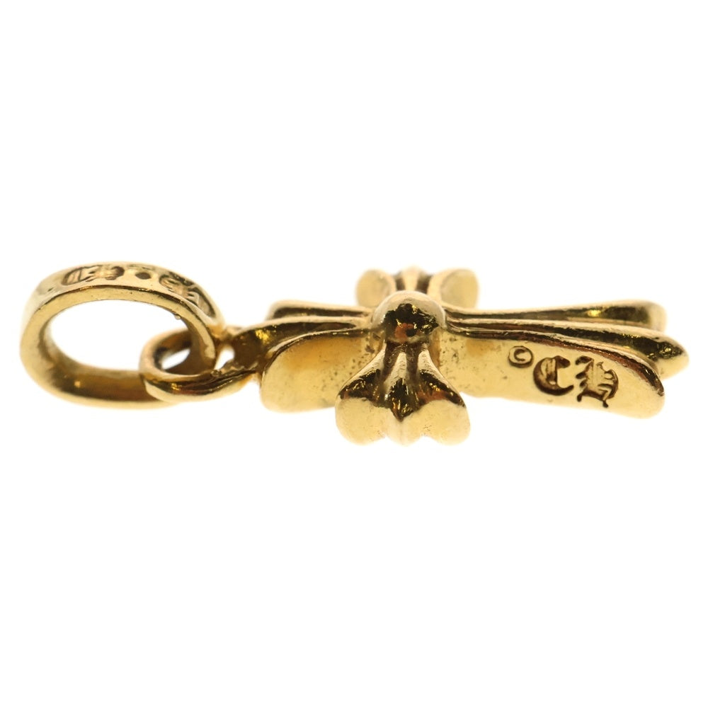 CHROME HEARTS(クロムハーツ) 22K CRS BBYFAT P/PSAP ベイビーファットクロス PAVEピンクサファイア ペンダントトップ ゴールド