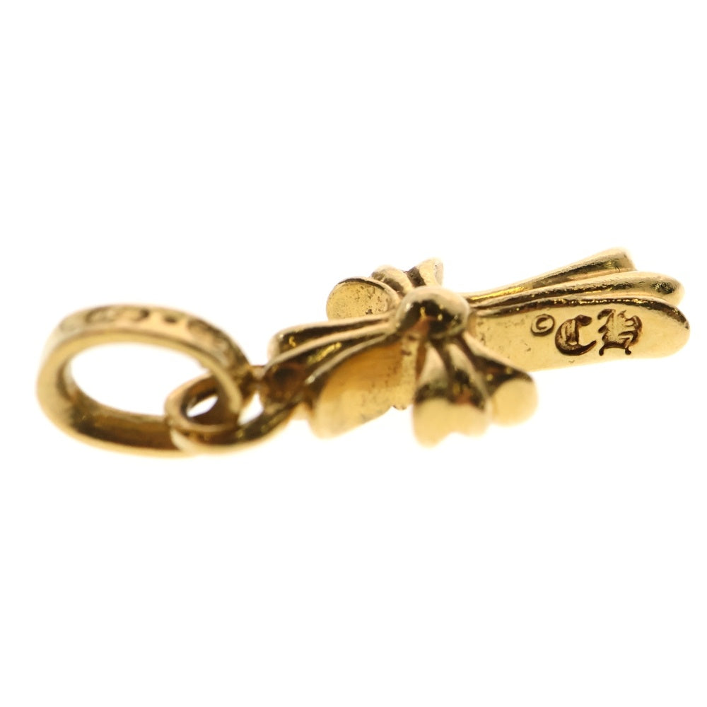 CHROME HEARTS(クロムハーツ) 22K CRS BBYFAT P/PSAP ベイビーファットクロス PAVEピンクサファイア ペンダントトップ ゴールド