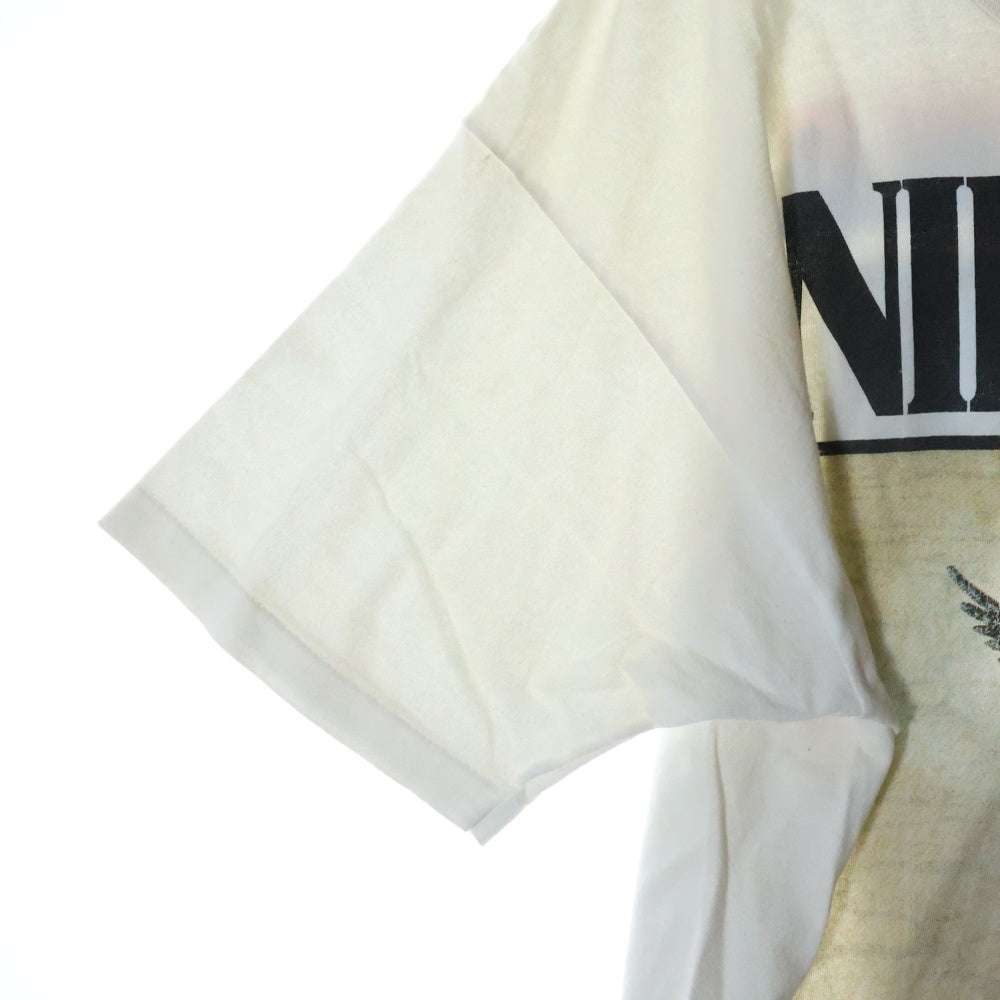VINTAGE(ヴィンテージ) 90s NIRVANA KURT COBAIN MEMORIAL BOOTLEG TEE ニルヴァーナ カートコバーン インユーテロ ブートレグ 両面プリント半袖Tシャツ カットソー ホワイト