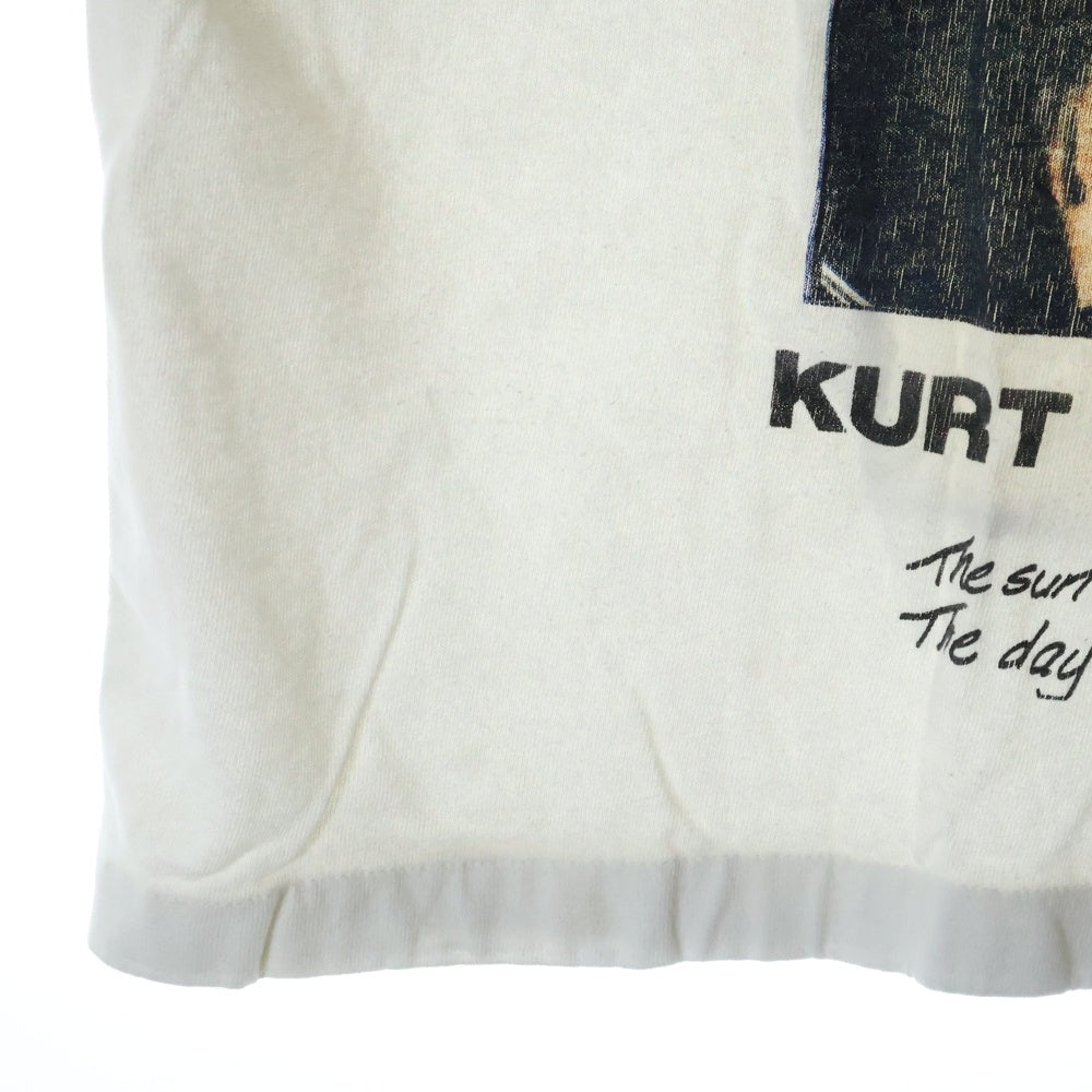 VINTAGE(ヴィンテージ) 90s NIRVANA KURT COBAIN MEMORIAL BOOTLEG TEE ニルヴァーナ カートコバーン インユーテロ ブートレグ 両面プリント半袖Tシャツ カットソー ホワイト