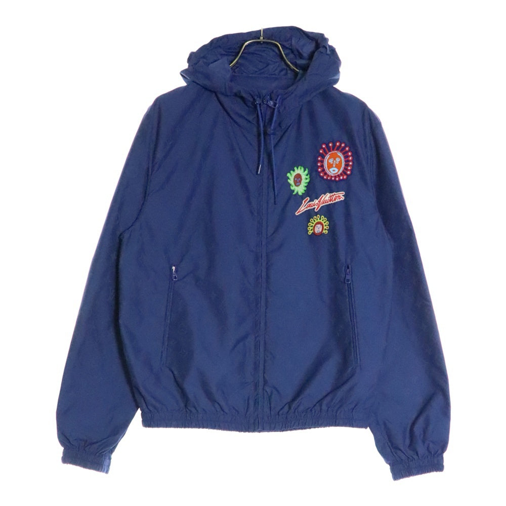 LOUIS VUITTON(ルイヴィトン) 23AW ×草間彌生 Mng Faces Windbreaker RM232H YP1 HOB32W モノグラムワッペン ウィンドブレーカー ナイロンパーカー ブルー