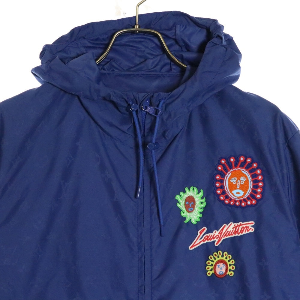 LOUIS VUITTON(ルイヴィトン) 23AW ×草間彌生 Mng Faces Windbreaker RM232H YP1 HOB32W モノグラムワッペン ウィンドブレーカー ナイロンパーカー ブルー