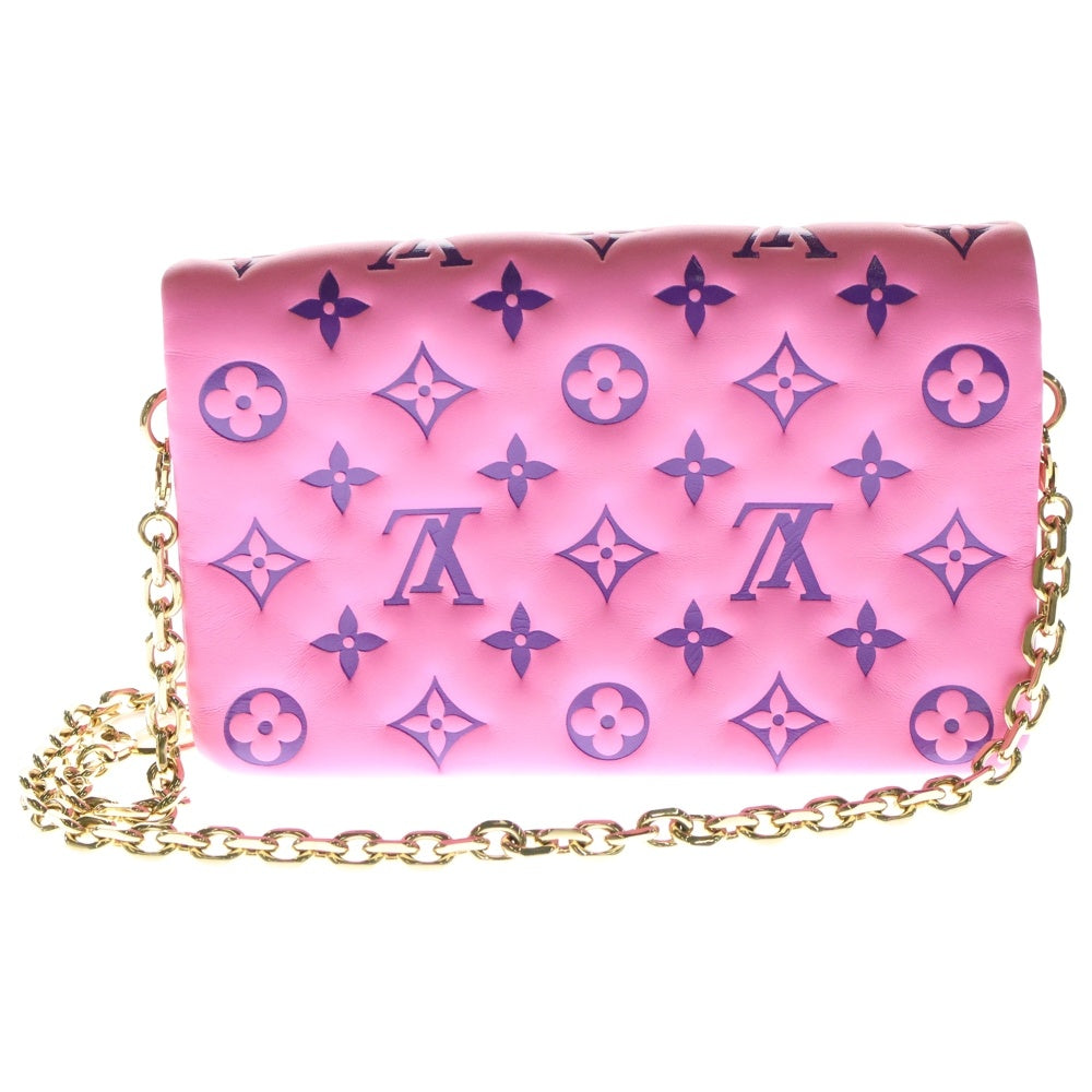 LOUIS VUITTON(ルイヴィトン) Monogram Pochette Coussin M80745 モノグラムポシェットクーサン チェーンショルダーバッグ ピンク