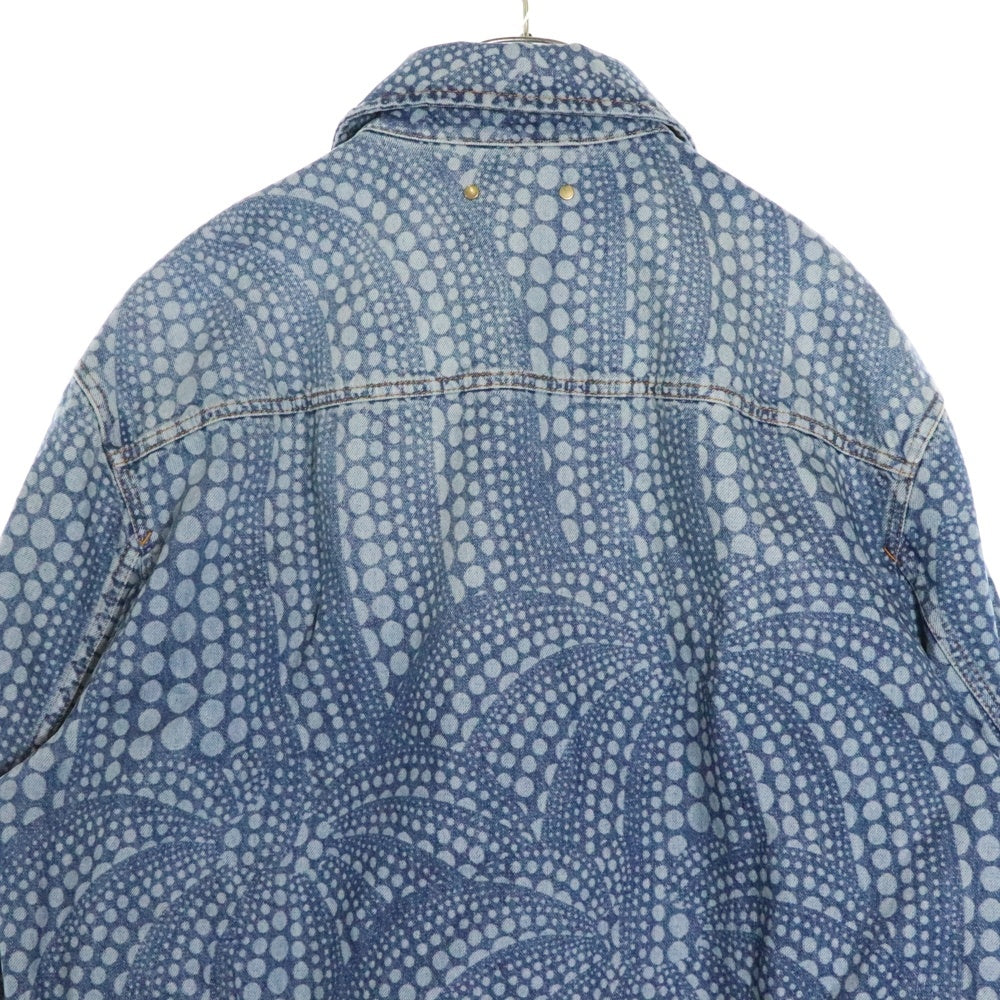 LOUIS VUITTON(ルイヴィトン) ×草間彌生 Zipup Denim Bluzon ジップアップブルゾン ドット柄デニムジャケット インディゴ