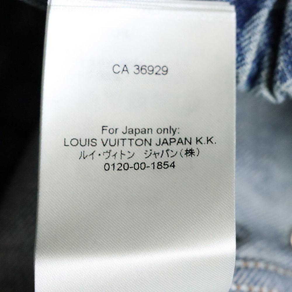 LOUIS VUITTON(ルイヴィトン) ×草間彌生 Zipup Denim Bluzon ジップアップブルゾン ドット柄デニムジャケット インディゴ