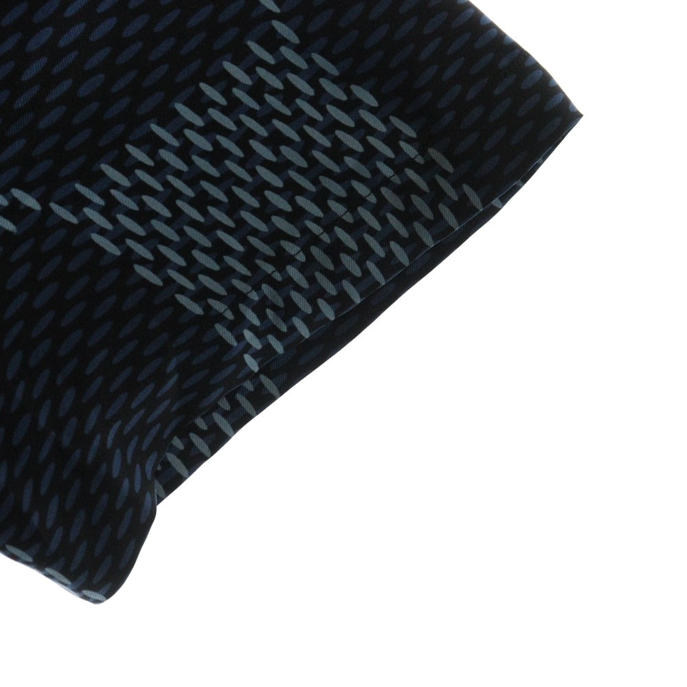 LOUIS VUITTON(ルイヴィトン) 25AW ダミエ総柄シルク半袖シャツ RM252MQ FYQ HTS41W ネイビー