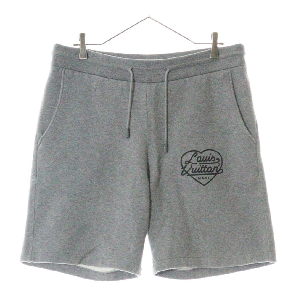 LOUIS VUITTON(ルイヴィトン) 22SS ×NIGO Printed Heart Shorts ニゴ プリントハートスウェットハーフパンツ グレー