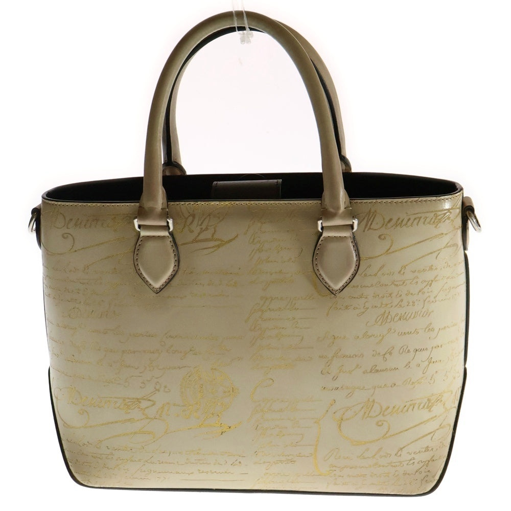Berluti(ベルルッティ) TOUJOURS XS スクリット カリグラフィートゥージュール 2WAYハンドバッグ ベージュ