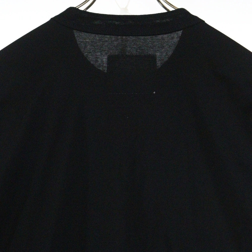 Sacai(サカイ) 23SS Cotton Jersey T-Shirt 23-03028M Sロゴ刺繍 クルーネック 長袖Tシャツ カットソー ブラック