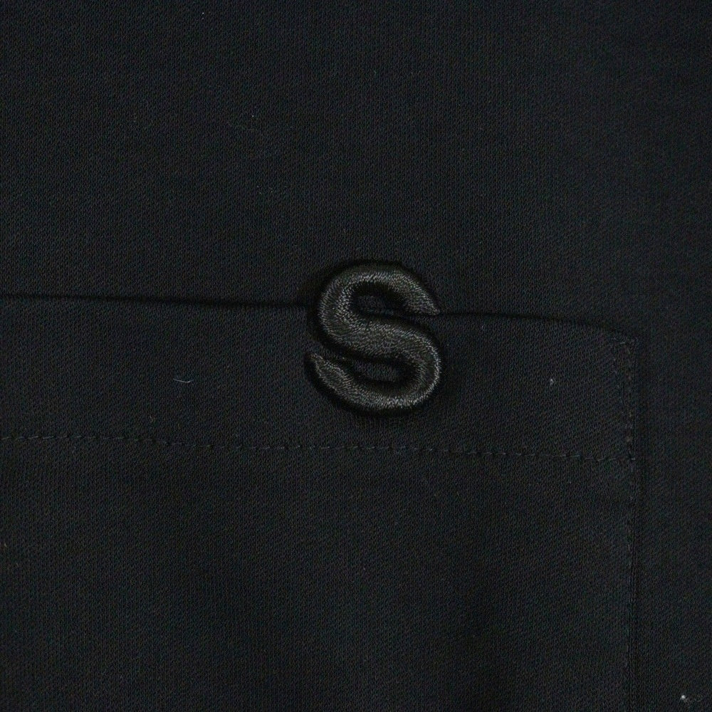 Sacai(サカイ) 23SS Cotton Jersey T-Shirt 23-03028M Sロゴ刺繍 クルーネック 長袖Tシャツ カットソー ブラック