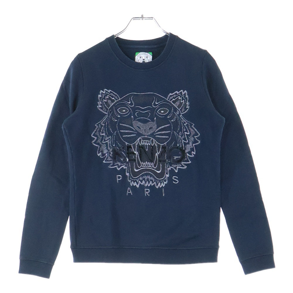 KENZO(ケンゾー) タイガー刺繍 クルーネック スウェット トレーナー ブラック 2SW7054XH