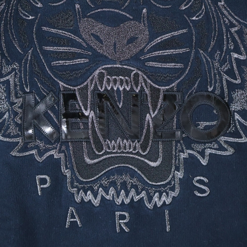 KENZO(ケンゾー) タイガー刺繍 クルーネック スウェット トレーナー ブラック 2SW7054XH