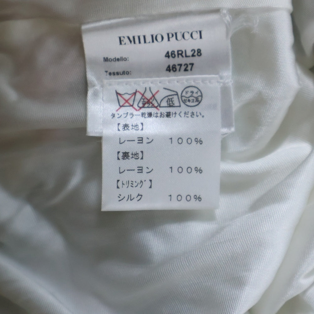 EMILIO PUCCI(エミリオプッチ) レーヨン 総柄 ノースリーブ ラップワンピース マルチ レディース 46RL28