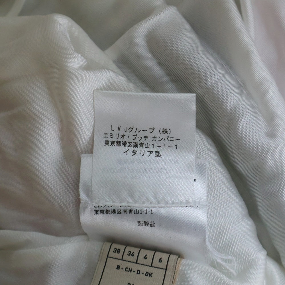 EMILIO PUCCI(エミリオプッチ) レーヨン 総柄 ノースリーブ ラップワンピース マルチ レディース 46RL28