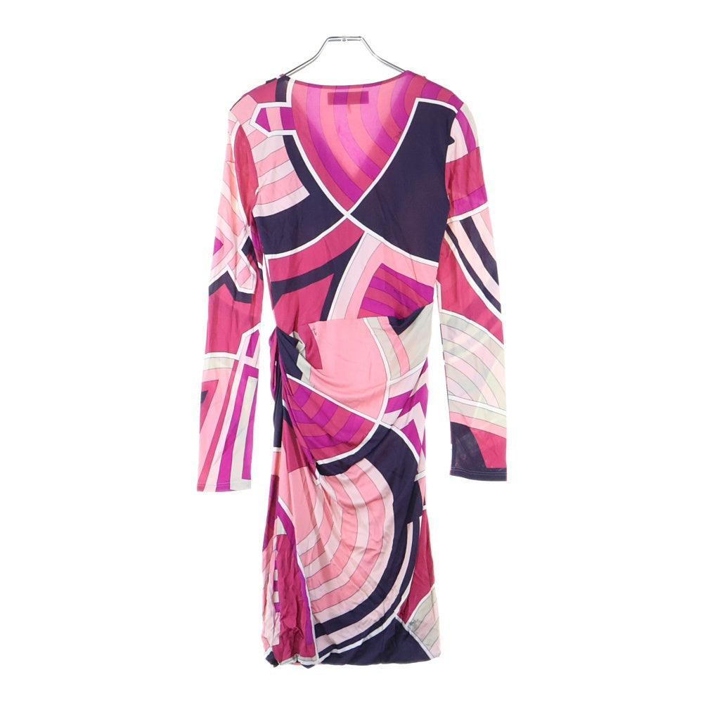 EMILIO PUCCI(エミリオプッチ) レーヨン 総柄 長袖 ワンピース マルチ レディース 37RI65