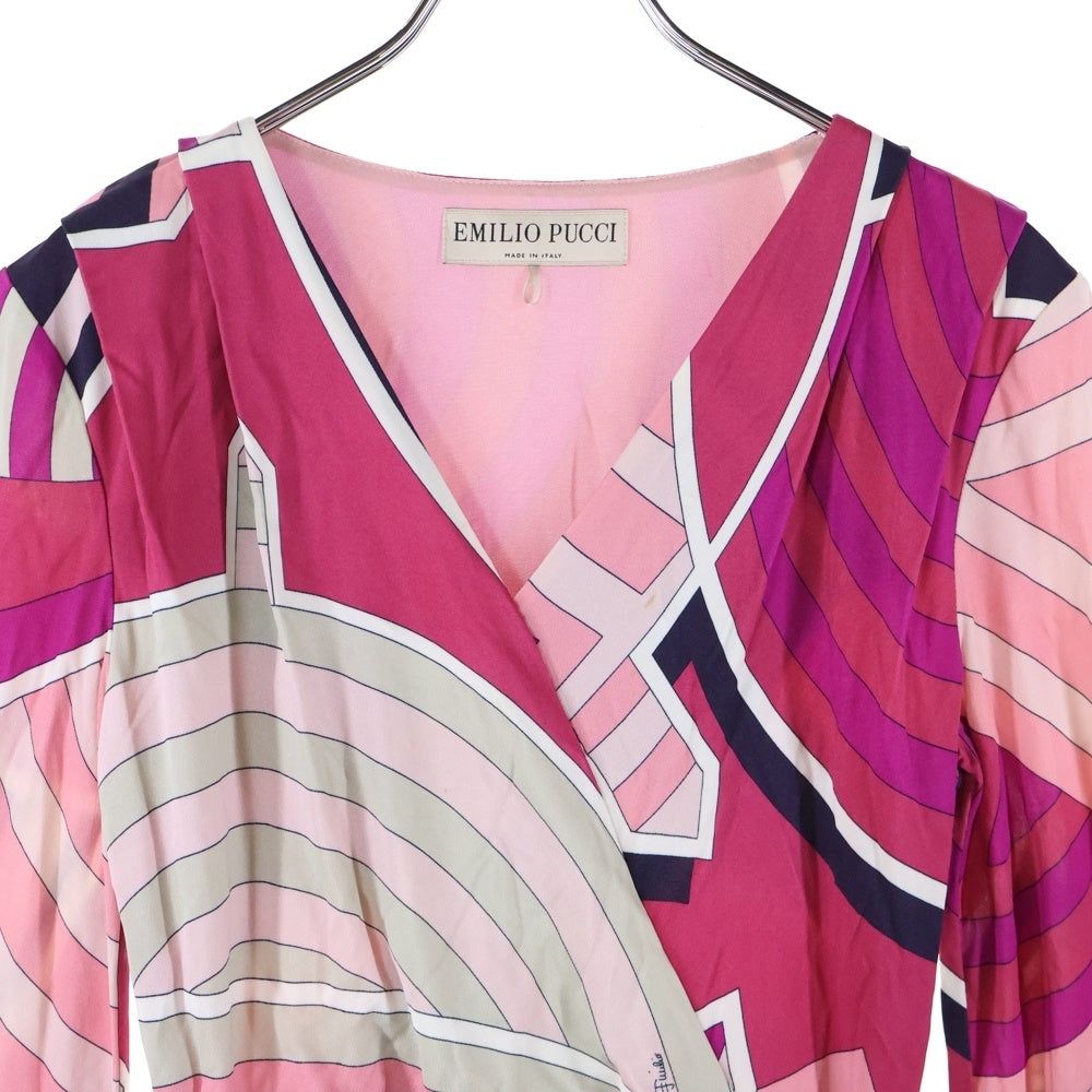 EMILIO PUCCI(エミリオプッチ) レーヨン 総柄 長袖 ワンピース マルチ レディース 37RI65