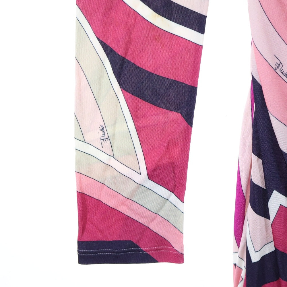 EMILIO PUCCI(エミリオプッチ) レーヨン 総柄 長袖 ワンピース マルチ レディース 37RI65