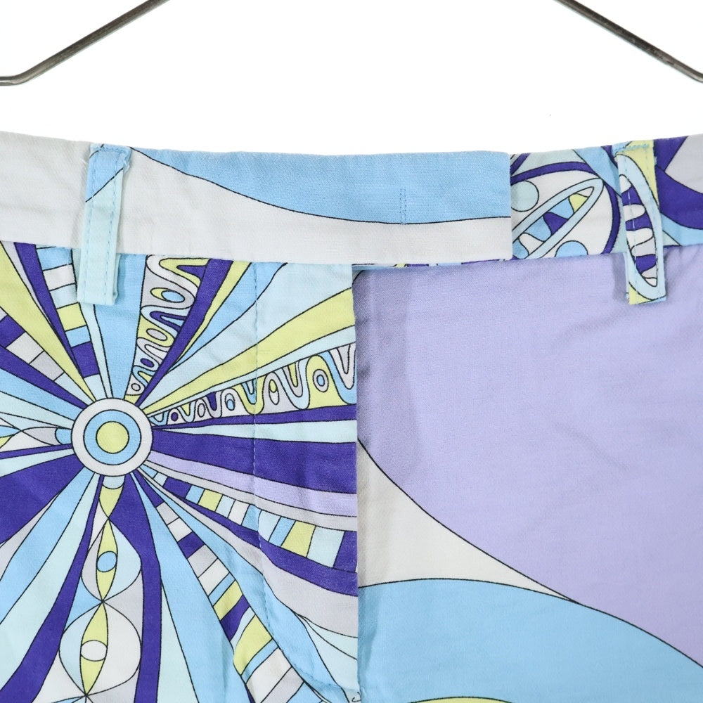 EMILIO PUCCI(エミリオプッチ) コットン 総柄 ハーフパンツ レディース ブルー 51RT81