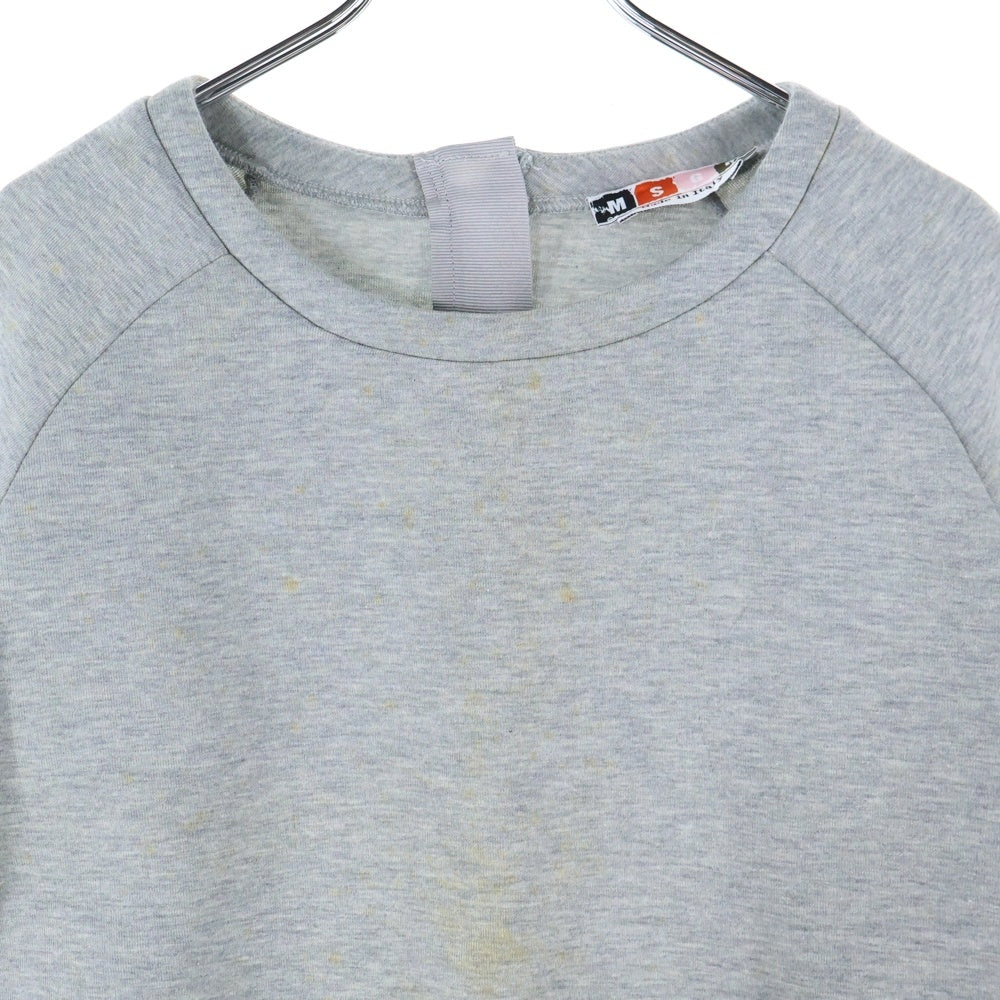 MSGM(エムエスジーエム) リップレース装飾 クルーネック半袖トレーナー グレー レディース 1741MDM50