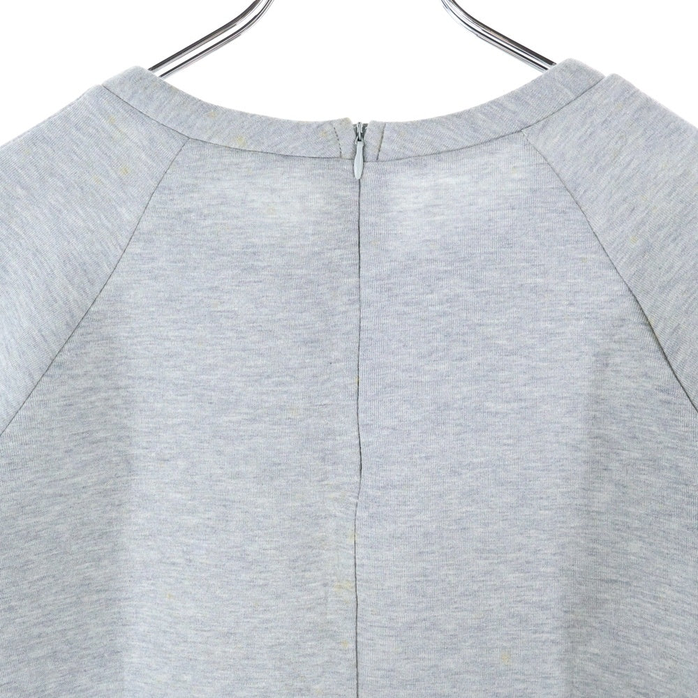 MSGM(エムエスジーエム) リップレース装飾 クルーネック半袖トレーナー グレー レディース 1741MDM50