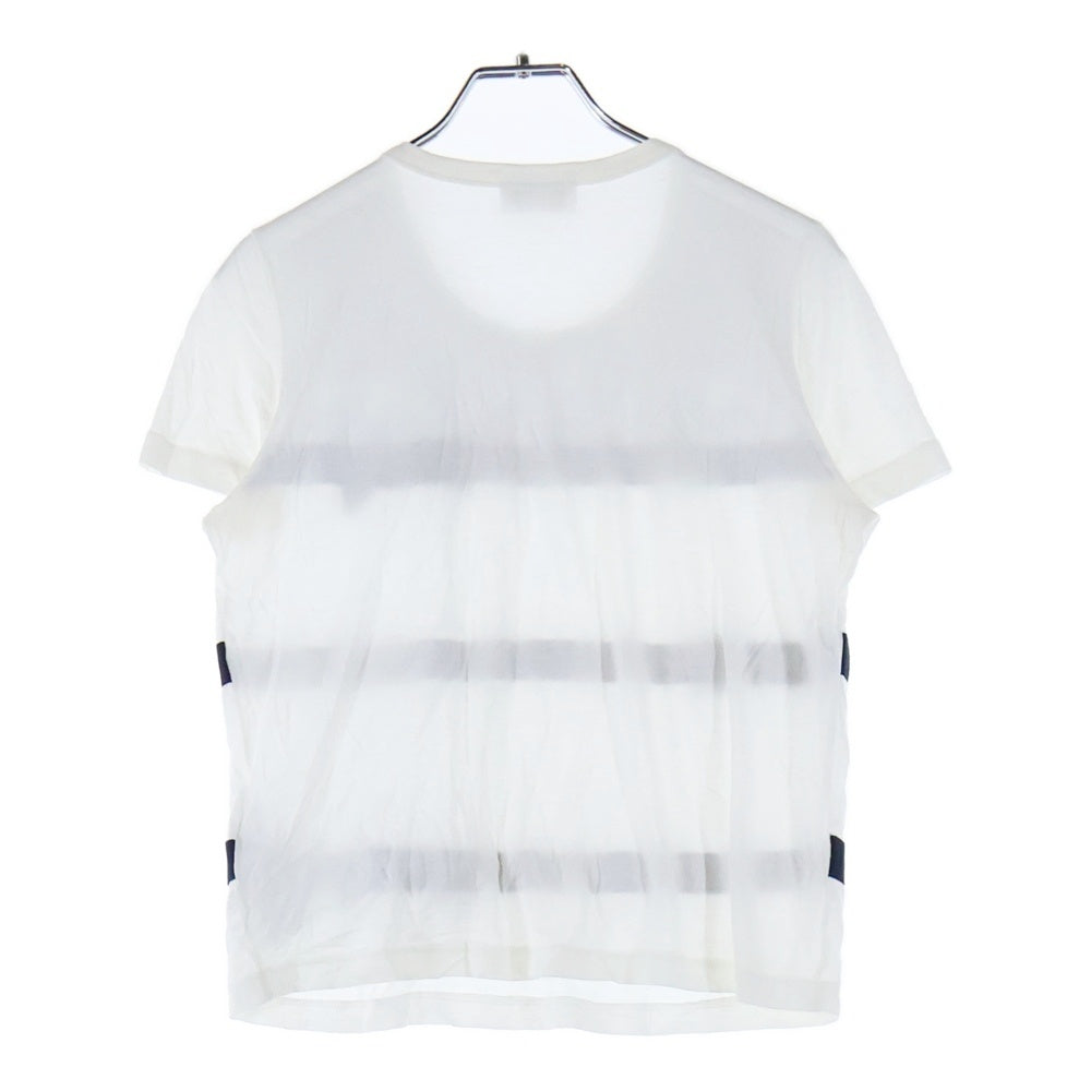 RED VALENTINO(レッド ヴァレンティノ) レース装飾 クルーネック 半袖Tシャツ レディース ホワイト ERAN0606