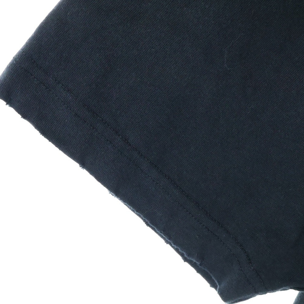 BALENCIAGA(バレンシアガ) 90/10 プリント ダメージ加工 クルーネック半袖Tシャツ カットソー ブラック 641675 TMVH3